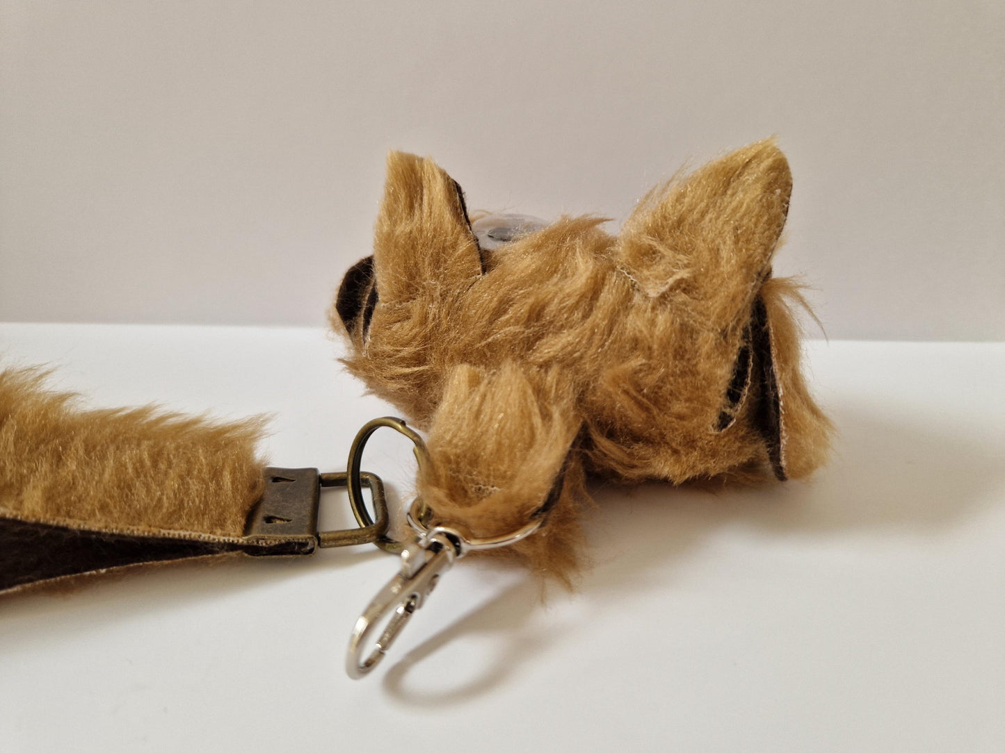 Fun Dog Walk Poop Bag Holder Dispenser Face Googly Eyes Puppy Fur Baby